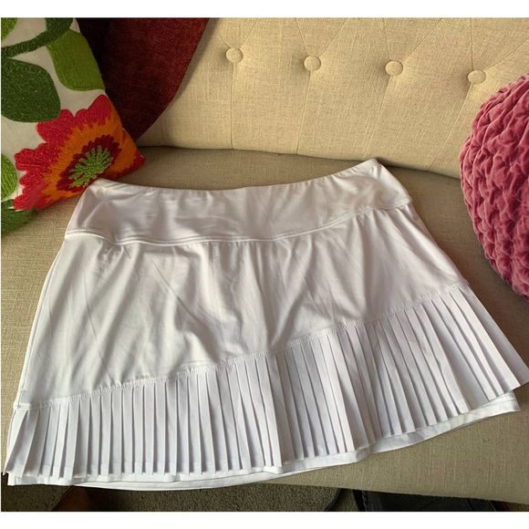 bolle Skirts Bolle White Pleats Flutter Tennis Skirt Xl Poshmark